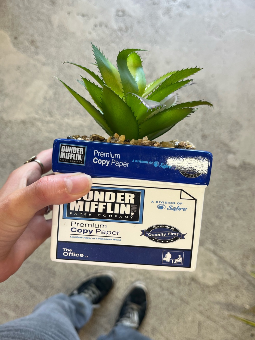 Dunder Mifflin Premium Copy Paper Planter - Blue & White